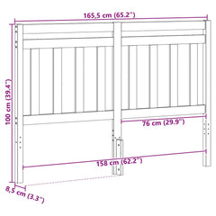 vidaXL Headboard with Headboard Wax Brown 165.5 x 100 cm 5