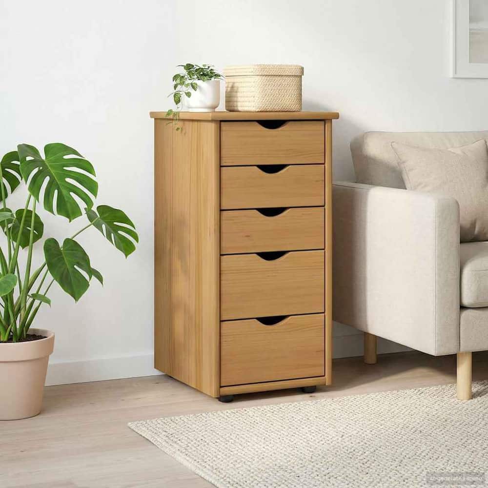 Cabinet MOSS 34 x 39 x 61.5 cm Solid Pine Wood Honey brown