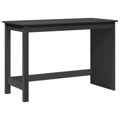 vidaXL Desk Grey 112 x 50 x 75 cm Solid Pine Wood 1