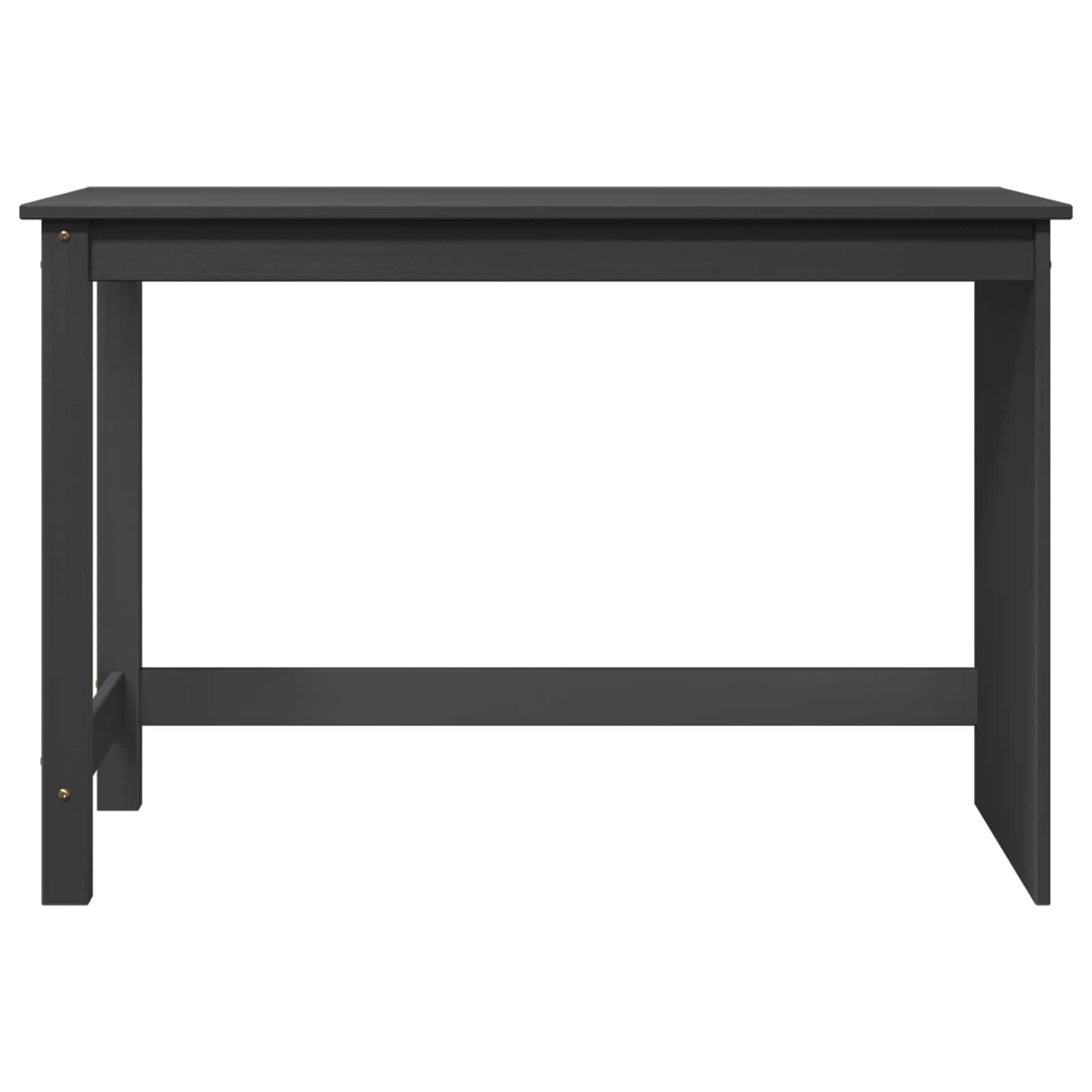 vidaXL Desk Grey 112 x 50 x 75 cm Solid Pine Wood 2
