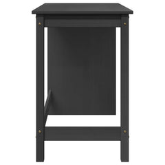 vidaXL Desk Grey 112 x 50 x 75 cm Solid Pine Wood 3
