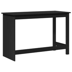 vidaXL Desk Black 112 x 50 x 75 cm Solid Pine Wood 6