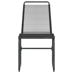 vidaXL Garden Chairs 2 pcs Black Rattan 4