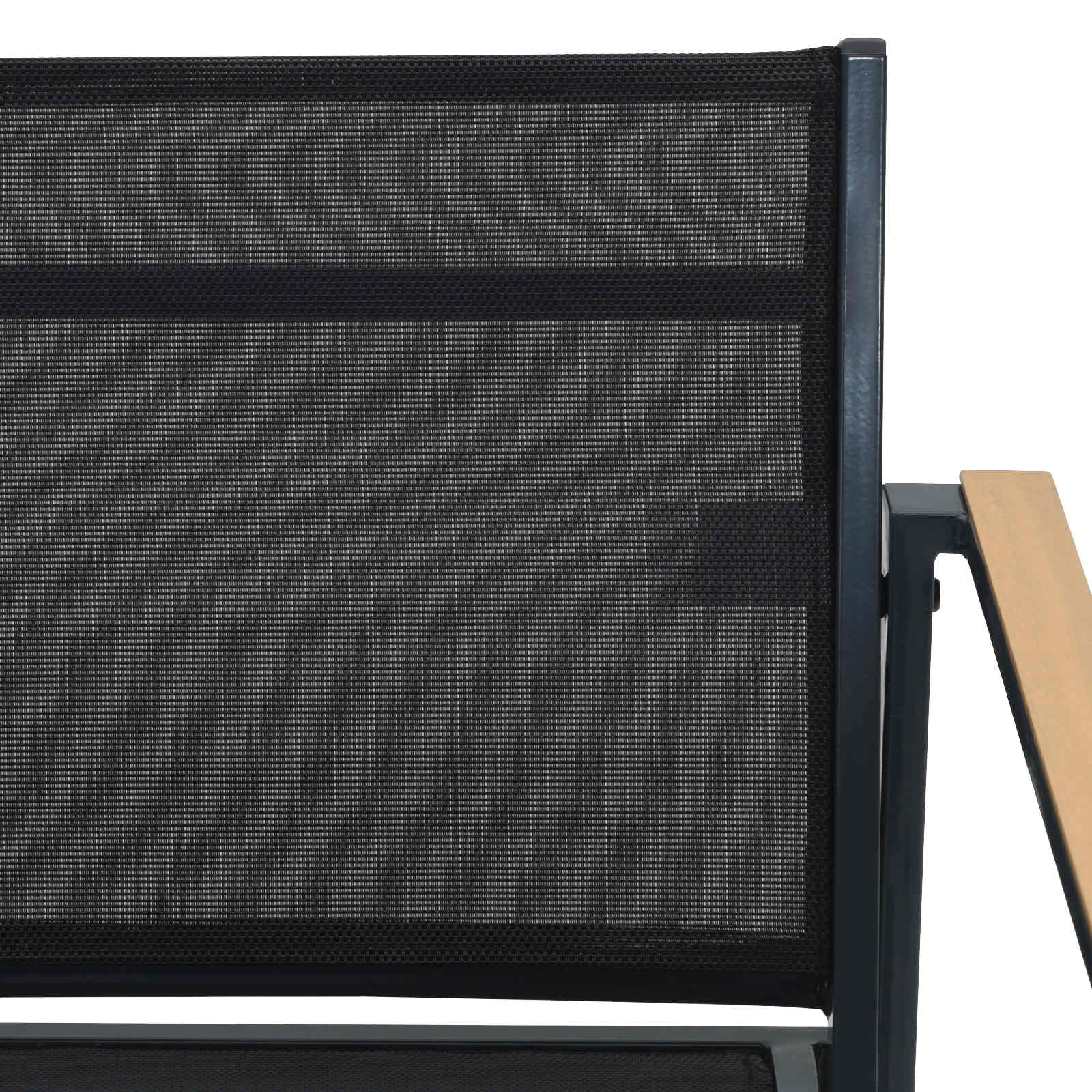 vidaXL Garden Chairs 2 pcs Black and Anthracite Textilene Fabric 5