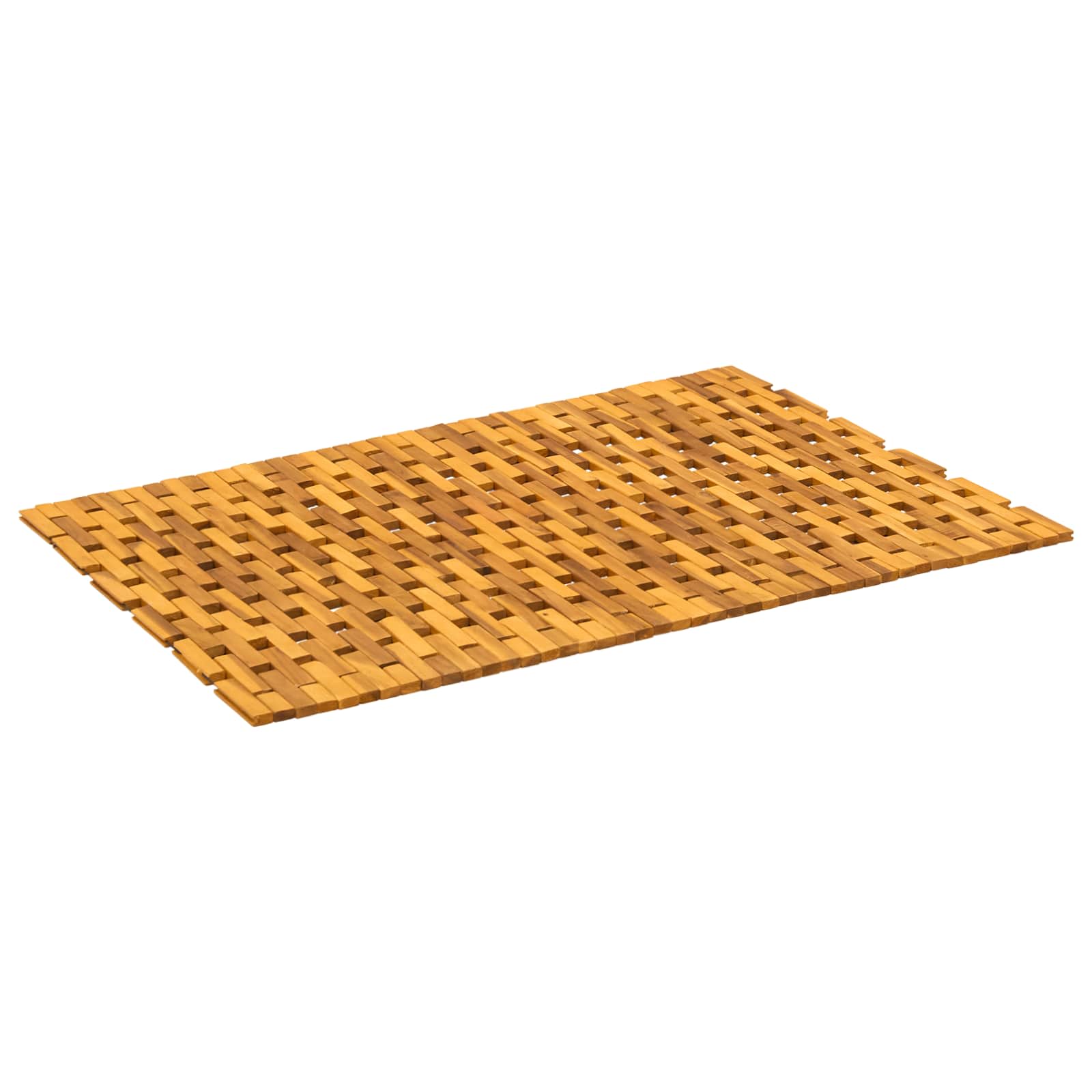 vidaXL Bath Mats Natural 65 x 100 cm Solid Acacia Wood 2