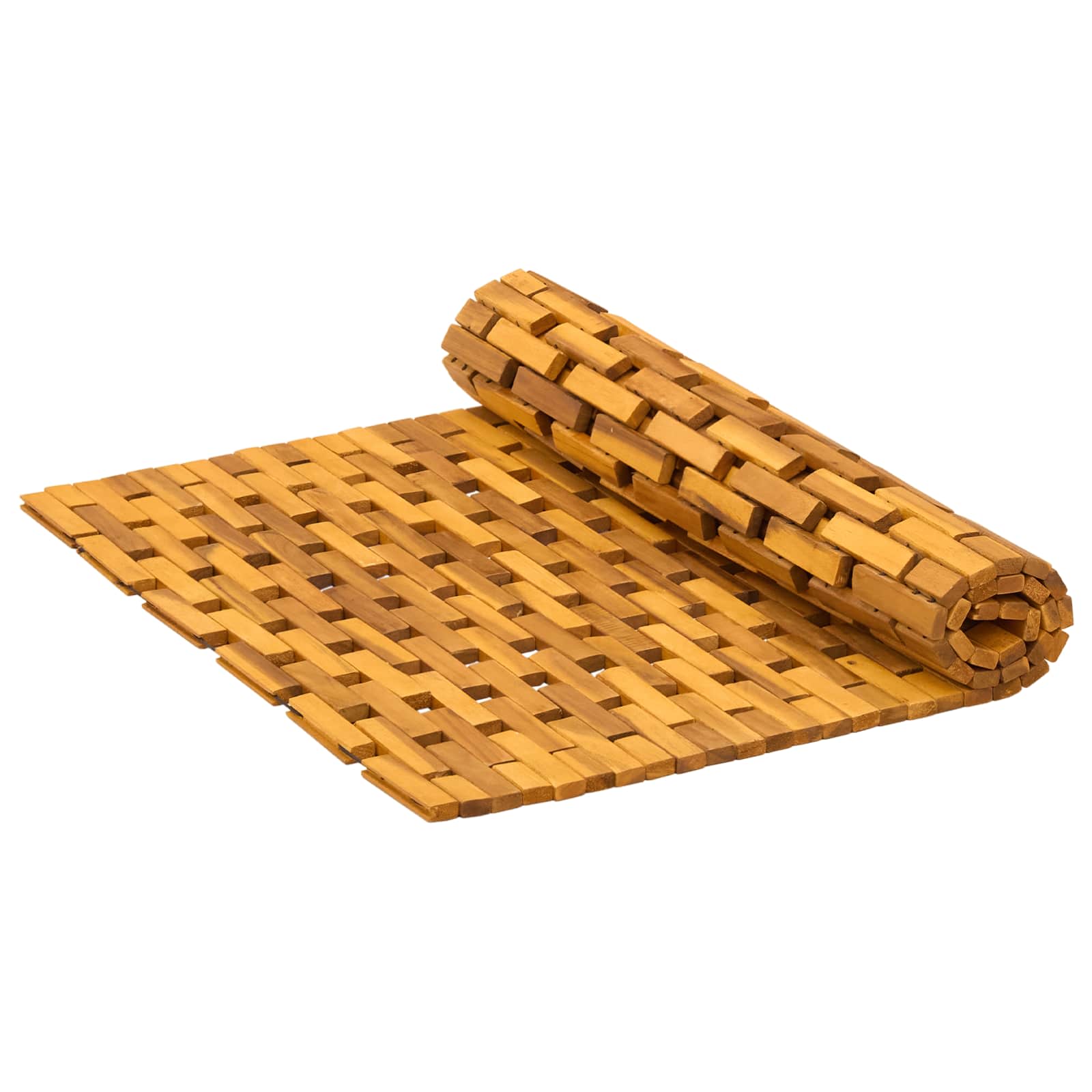 vidaXL Bath Mats Natural 65 x 100 cm Solid Acacia Wood 5