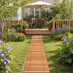 vidaXL Garden Pathway Manual Natural 200 x 40 cm Solid Acacia Wood 1