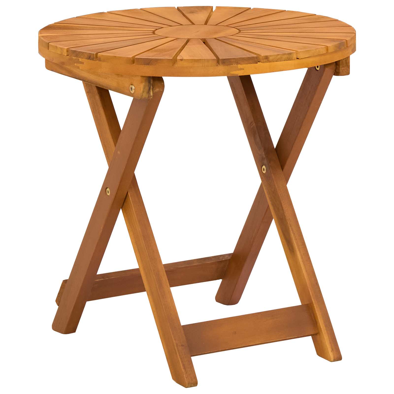 vidaXL Bistro Table Natural Ø45 x 45 cm Solid Acacia Wood 2