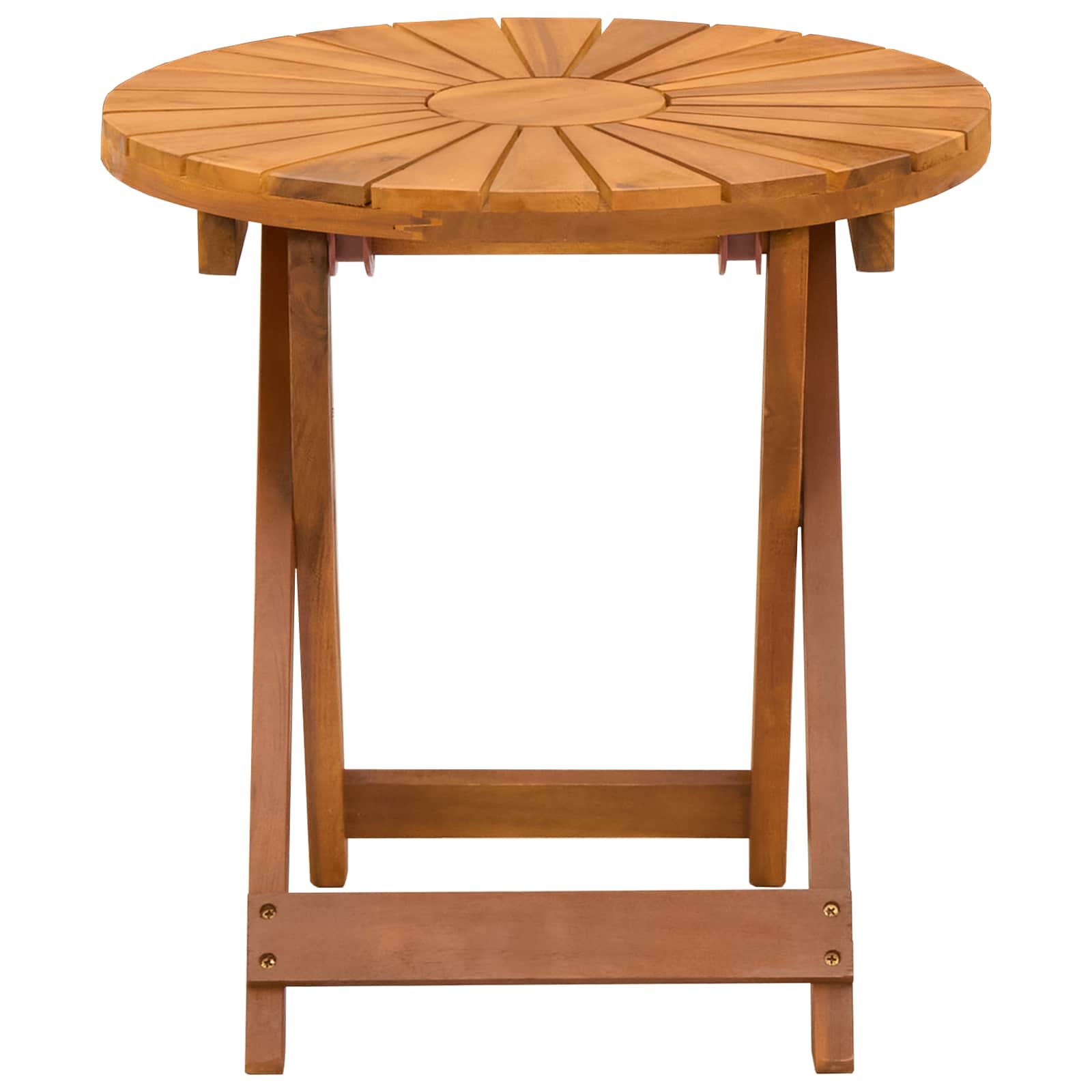 vidaXL Bistro Table Natural Ø45 x 45 cm Solid Acacia Wood 3
