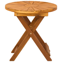 vidaXL Bistro Table Natural Ø45 x 45 cm Solid Acacia Wood 4