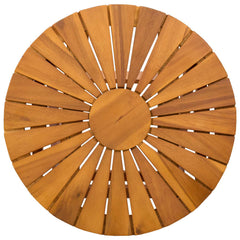 vidaXL Bistro Table Natural Ø45 x 45 cm Solid Acacia Wood 6
