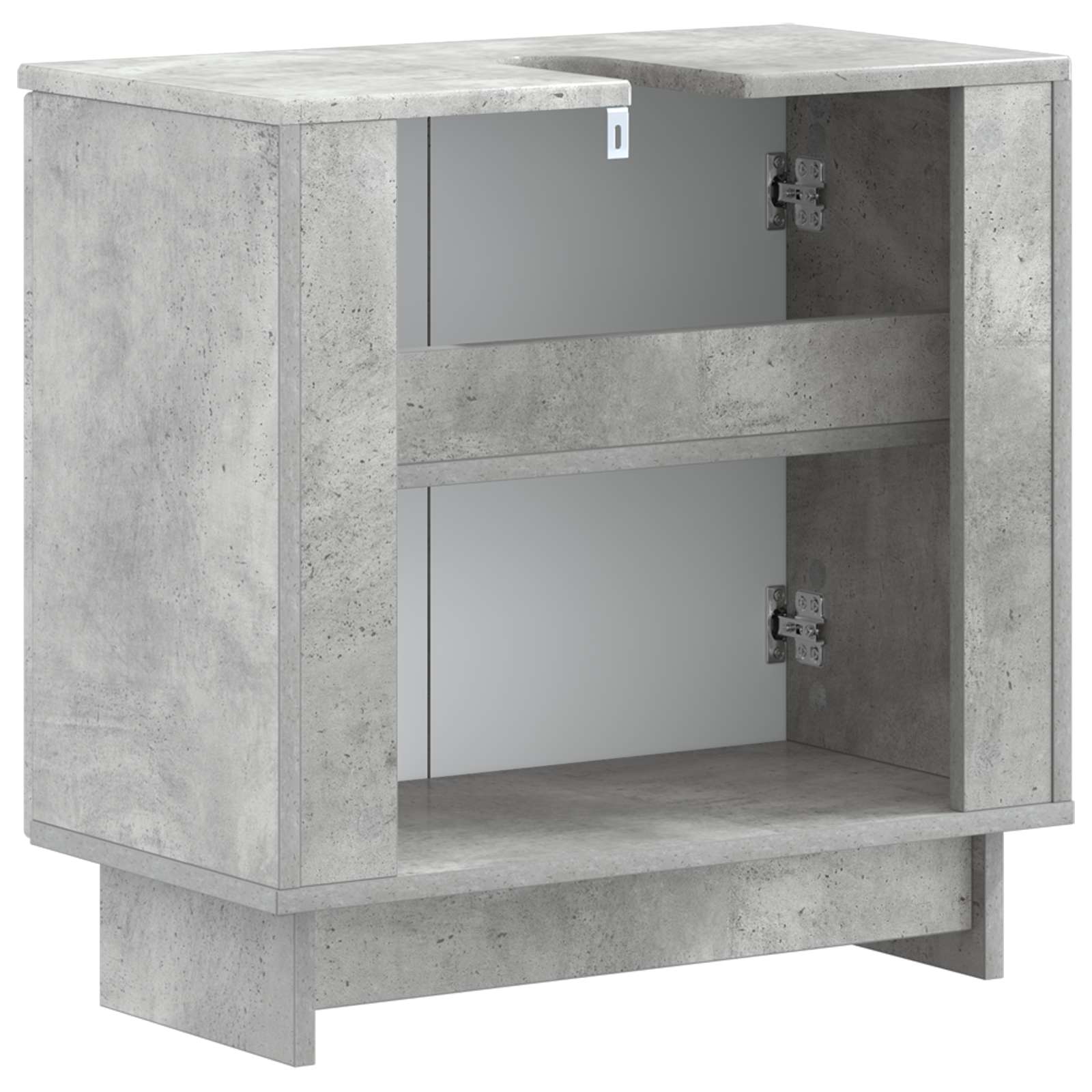 vidaXL Bathroom Sink Cabinet EDE Concrete Grey 59.5 x 31.5x 59 cm 5