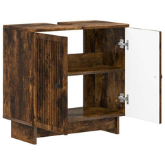 vidaXL Bathroom Sink Cabinet EDE Smoked Oak 59.5 x 31.5x 59 cm 2