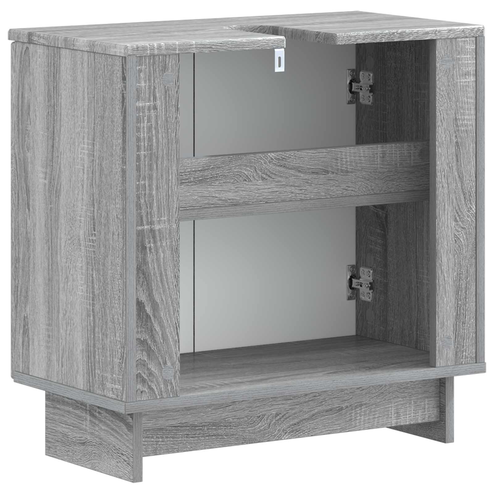 vidaXL Bathroom Sink Cabinet EDE Grey Sonoma 59.5 x 31.5x 59 cm 5