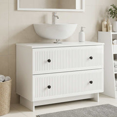 Bathroom Sink Cabinet EDE 82 x 41x 59 cm High gloss white