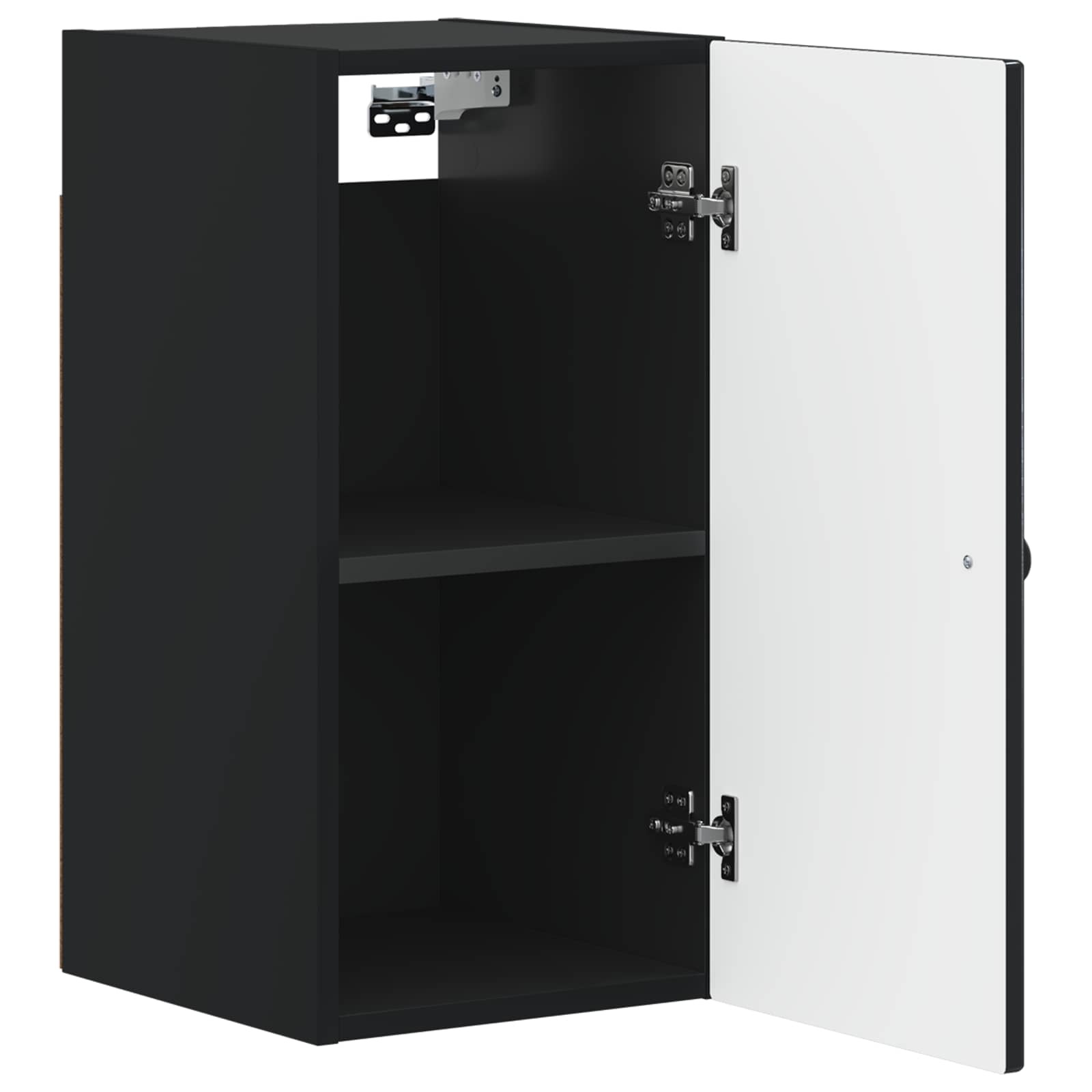 vidaXL Bathroom Wall Cabinet EDE Black 30 x 31 x 59 cm Engineered Wood 3
