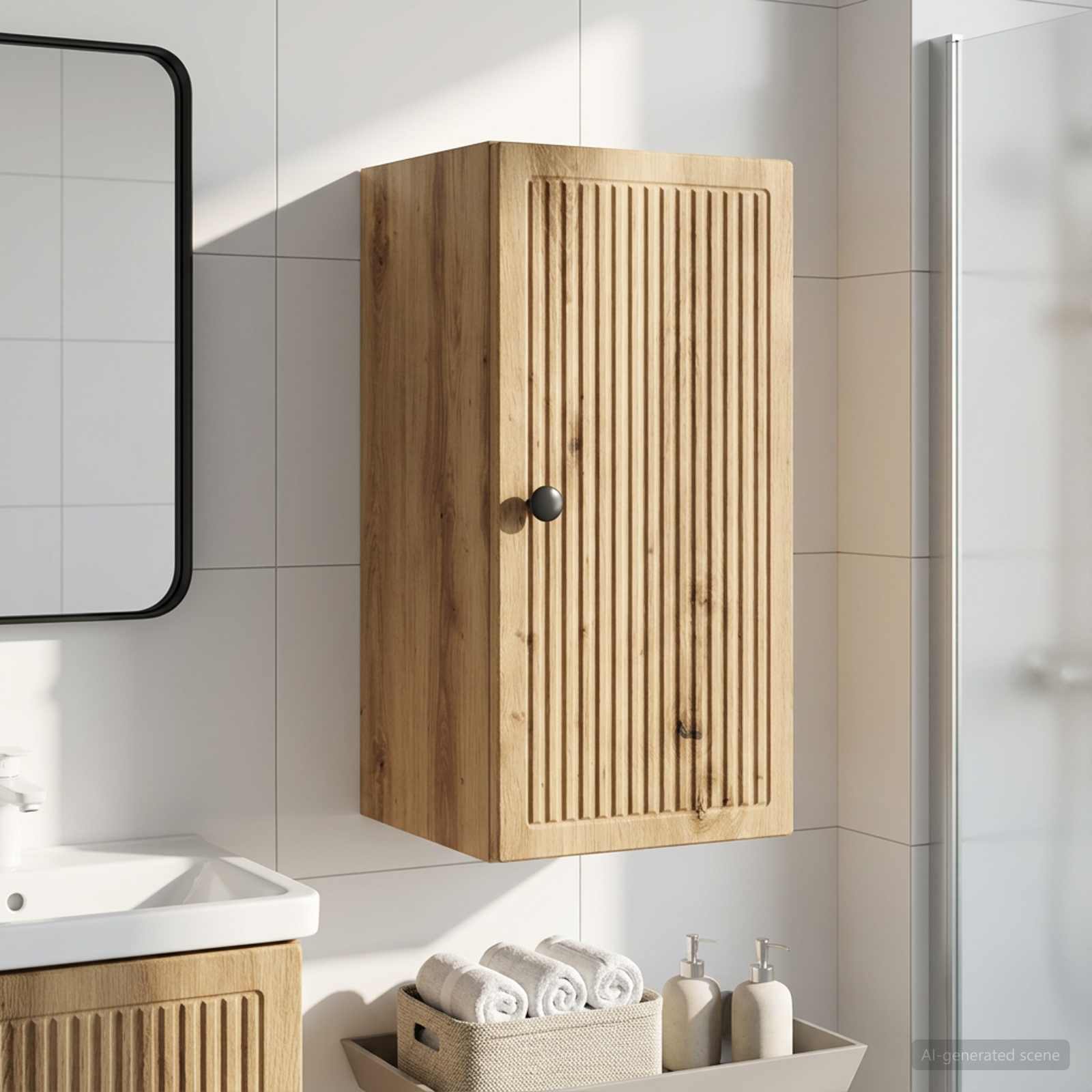 vidaXL Bathroom Wall Cabinet EDE Artisan Oak 30 x 31 x 59 cm 1