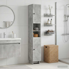 Bathroom Cabinet with Open Shelf EDE Concrete grey
