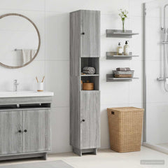 Bathroom Cabinet with Open Shelf EDE Grey sonoma