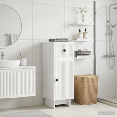 vidaXL Bathroom Storage Cainet EDE High Gloss White 30 x 31 x 80 cm 1