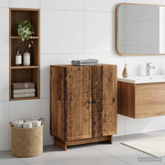 vidaXL Bathroom Storage Cainet EDE Old Wood 59.5 x 31 x 80 cm 1
