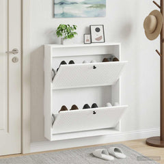 vidaXL Wall-Mounted Shoe Cabinet EDE 71 x 17 x 86 cm Engineered Wood 1