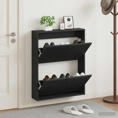 vidaXL Wall-Mounted Shoe Cabinet EDE 71 x 17 x 86 cm Engineered Wood 1