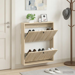 vidaXL Wall-Mounted Shoe Cabinet EDE 71 x 17 x 86 cm Engineered Wood 1