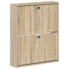 vidaXL Wall-Mounted Shoe Cabinet EDE 71 x 17 x 86 cm Engineered Wood 2