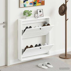 vidaXL Wall-Mounted Shoe Cabinet EDE 71 x 17 x 86 cm Engineered Wood 1