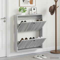 vidaXL Wall-Mounted Shoe Cabinet EDE 71 x 17 x 86 cm Engineered Wood 1