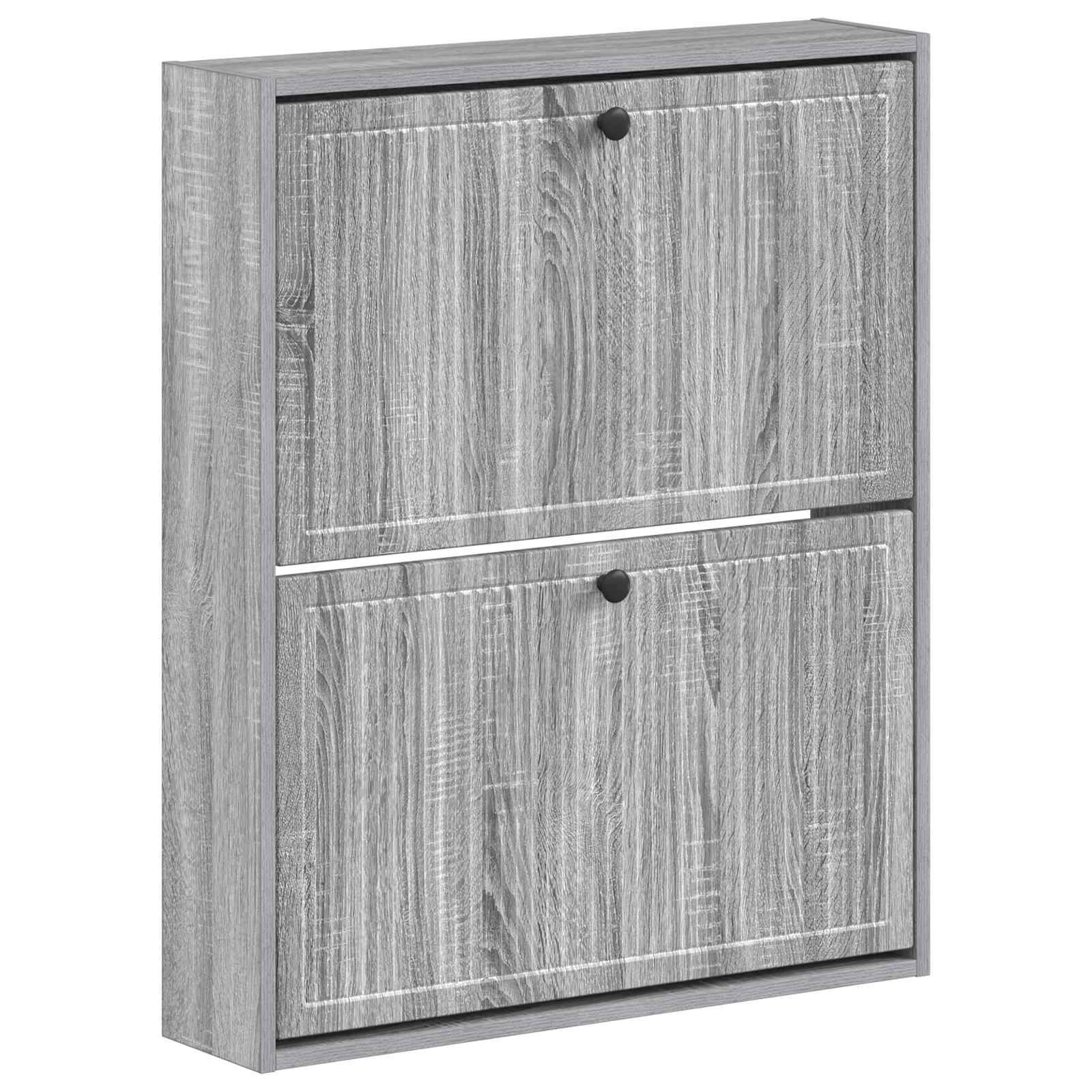 vidaXL Wall-Mounted Shoe Cabinet EDE 71 x 17 x 86 cm Engineered Wood 2