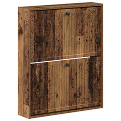 vidaXL Wall-Mounted Shoe Cabinet EDE 71 x 17 x 86 cm Engineered Wood 2