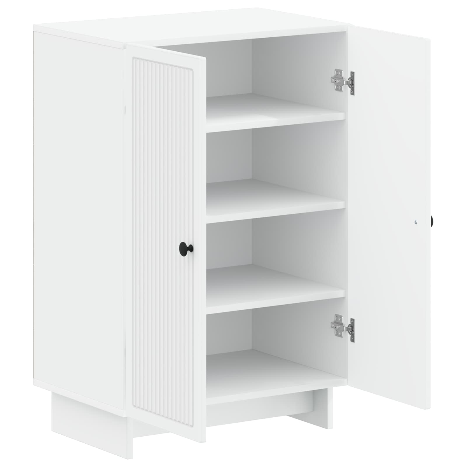 vidaXL Shoe Cabinet EDE 59.5 x 39.5 x 90 cm Engineered Wood White 3