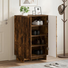 vidaXL Shoe Cabinet EDE 59.5 x 39.5 x 90 cm Engineered Wood Smoked Oak 1