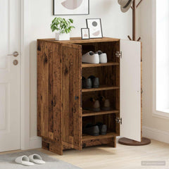 vidaXL Shoe Cabinet EDE 59.5 x 39.5 x 90 cm Engineered Wood Old Wood 1