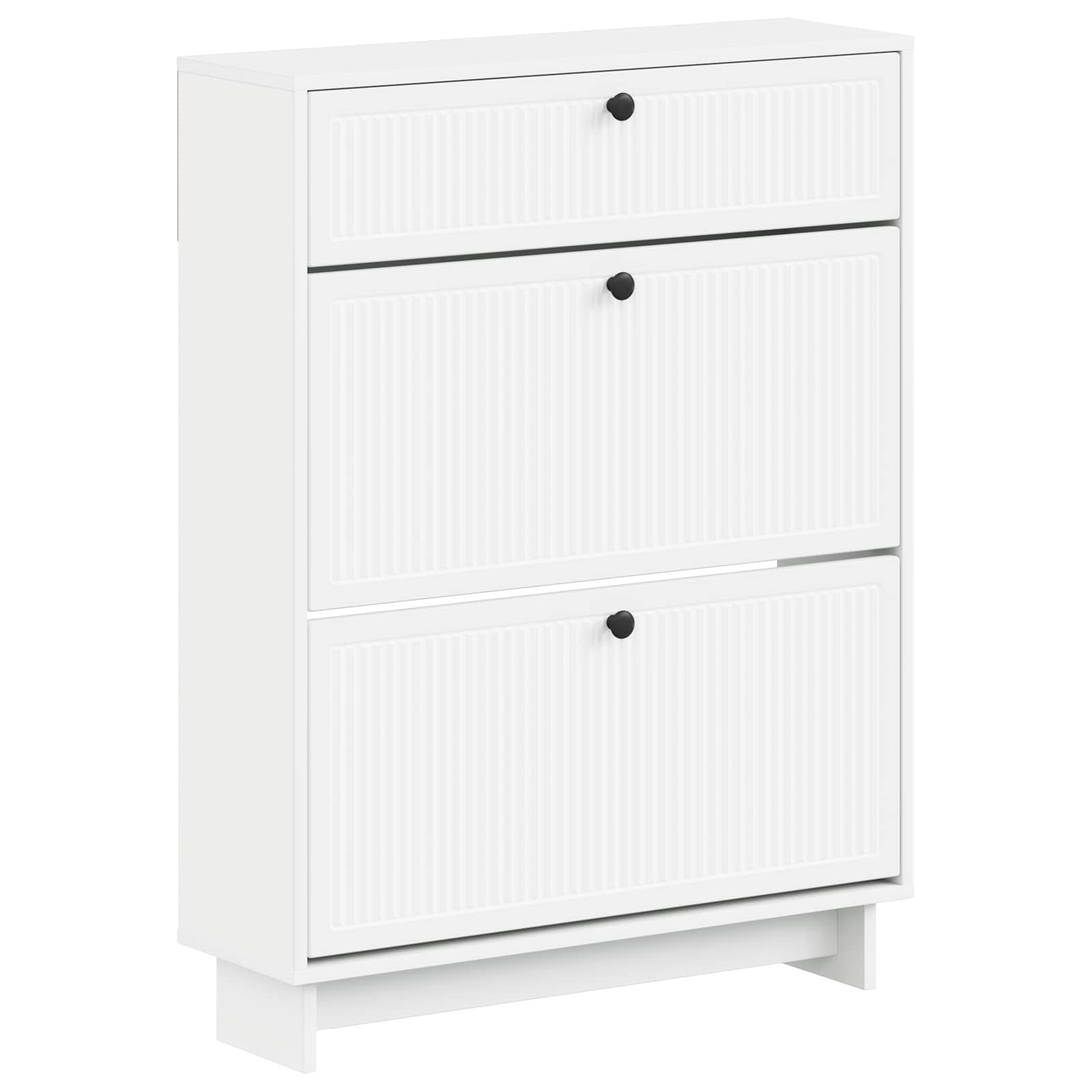 vidaXL Shoe Cabinet EDE 78 x 24 x 103 cm Engineered Wood White 2