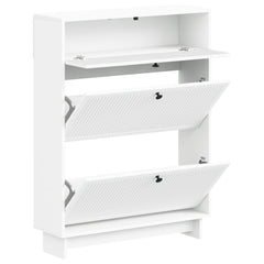 vidaXL Shoe Cabinet EDE 78 x 24 x 103 cm Engineered Wood White 3