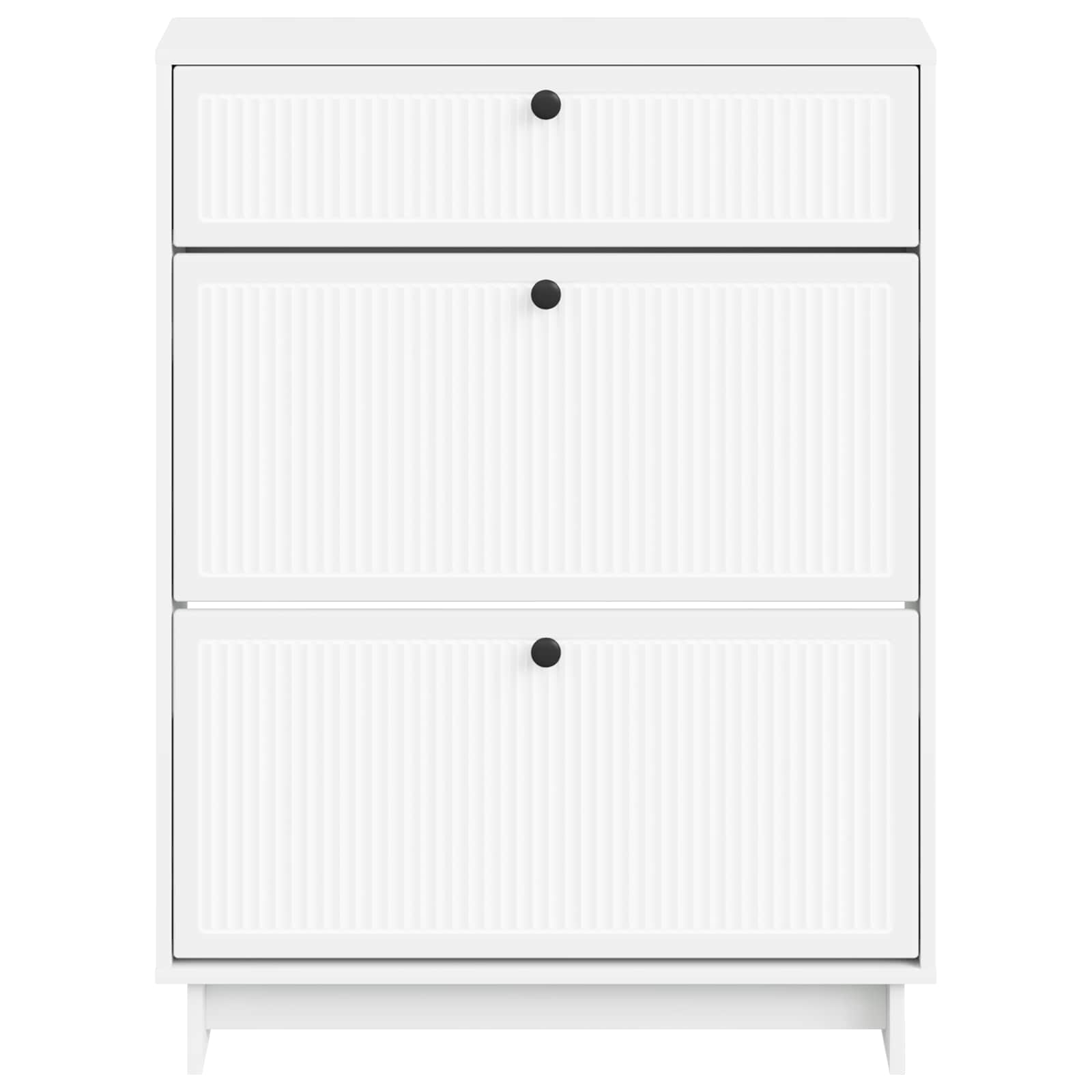 vidaXL Shoe Cabinet EDE 78 x 24 x 103 cm Engineered Wood White 4