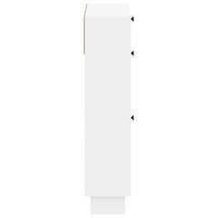 vidaXL Shoe Cabinet EDE 78 x 24 x 103 cm Engineered Wood White 5