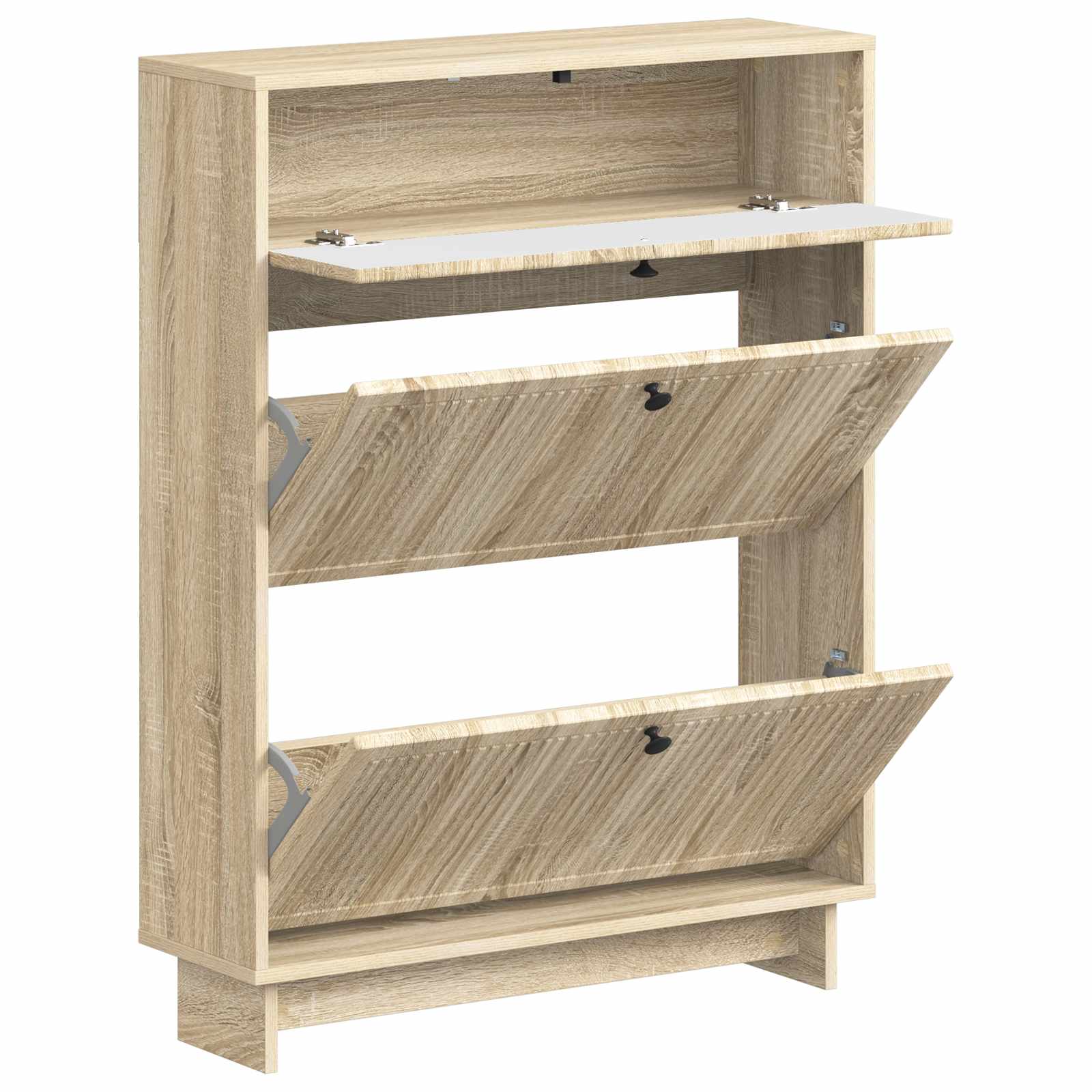 vidaXL Shoe Cabinet EDE 78 x 24 x 103 cm Engineered Wood Sonoma Oak 3
