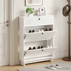 vidaXL Shoe Cabinet EDE 78 x 24 x 103 cm Engineered Wood 1