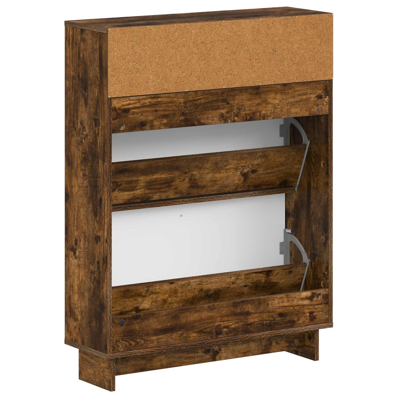 vidaXL Shoe Cabinet EDE 78 x 24 x 103 cm Engineered Wood Smoked Oak 6