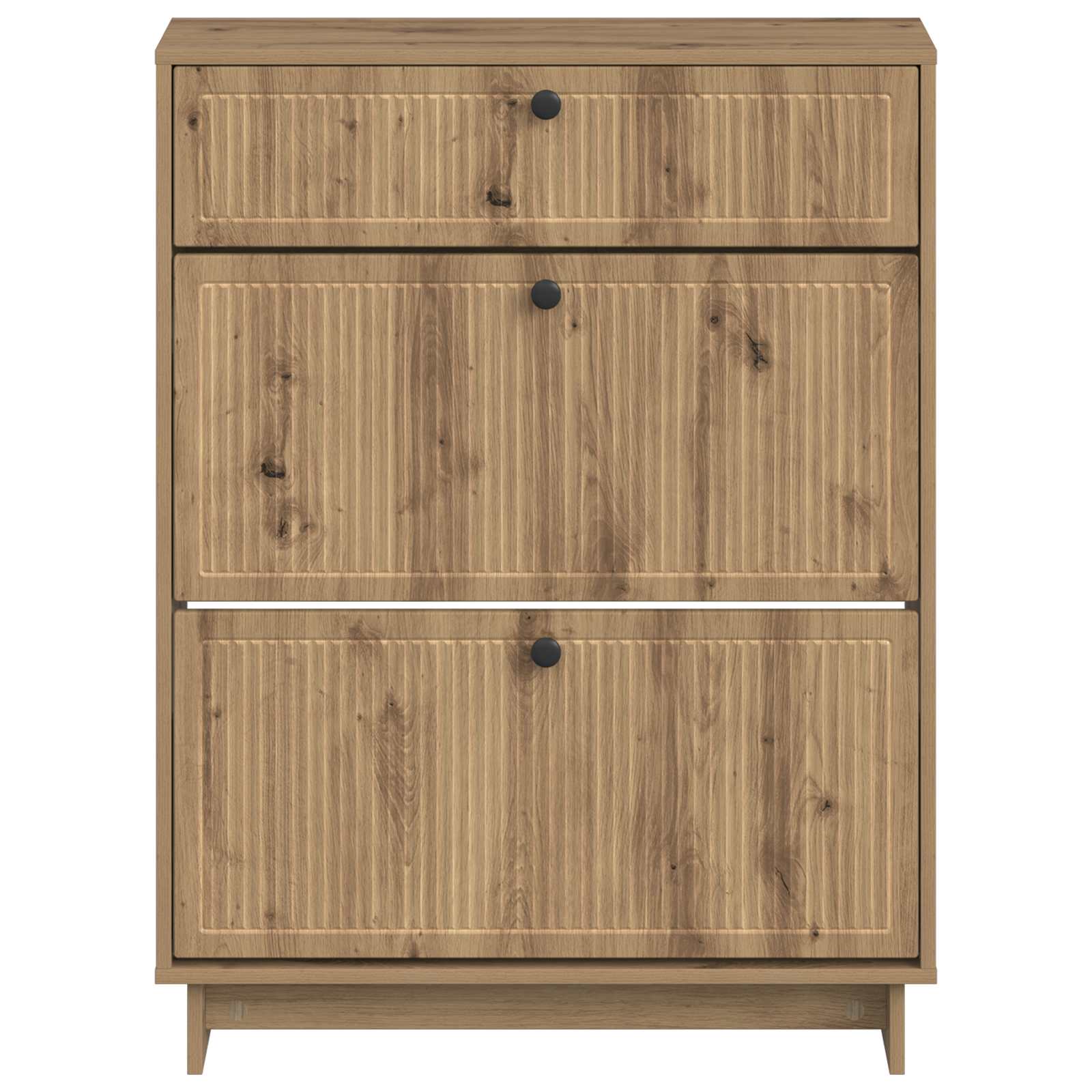 vidaXL Shoe Cabinet EDE 78 x 24 x 103 cm Engineered Wood Artisan Oak 4