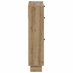 vidaXL Shoe Cabinet EDE 78 x 24 x 103 cm Engineered Wood Artisan Oak 5