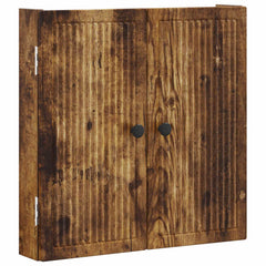vidaXL Dartboard Cabinet EDE Smoked Oak 52.5 x 10.5 x 53.5 cm 4