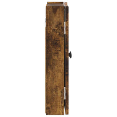 vidaXL Dartboard Cabinet EDE Smoked Oak 52.5 x 10.5 x 53.5 cm 5