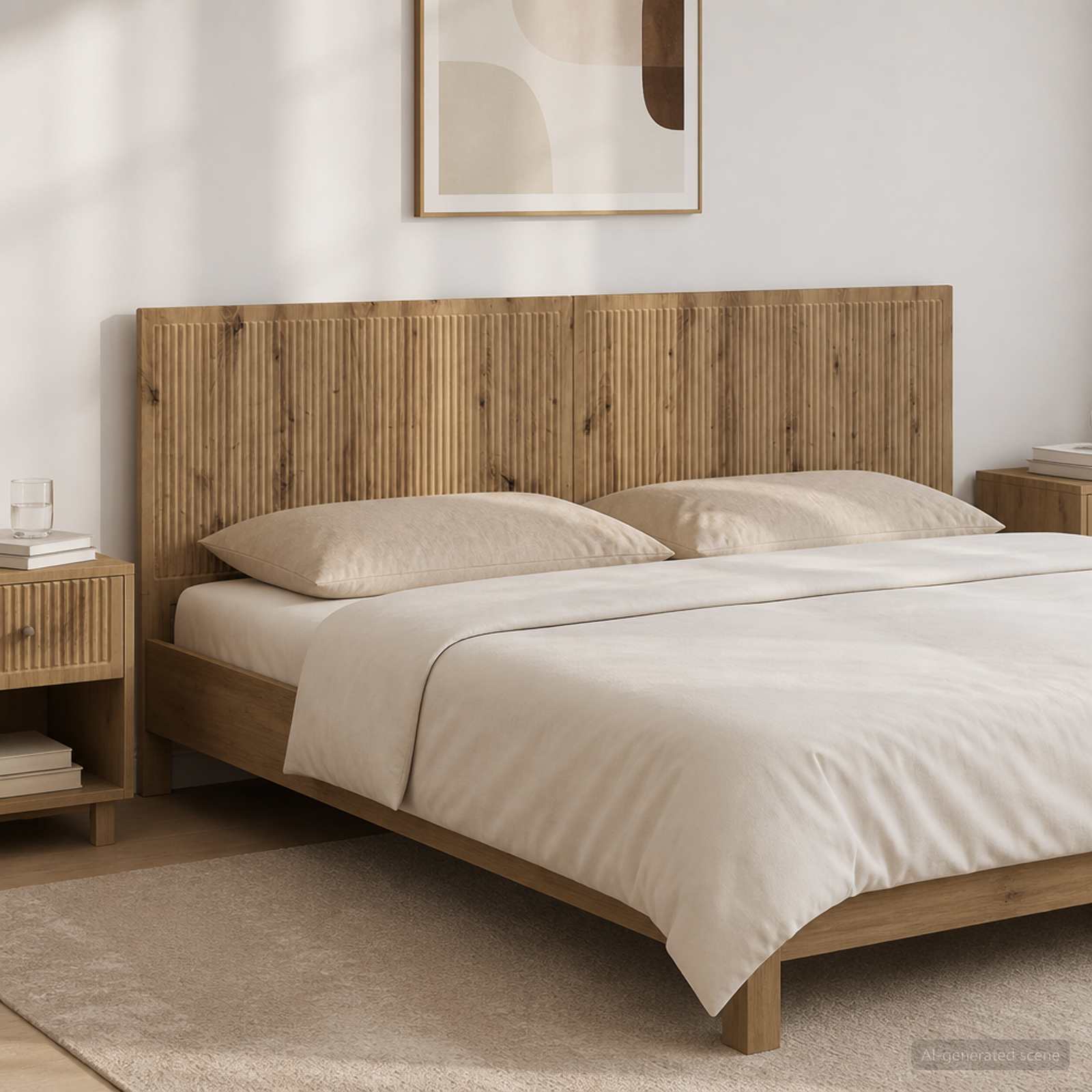 vidaXL Wall-Mounted Headboard EDE Artisan Oak Engineered Wood 1