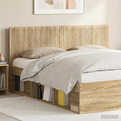vidaXL Wall-Mounted Headboard EDE Sonoma Oak Engineered Wood 1