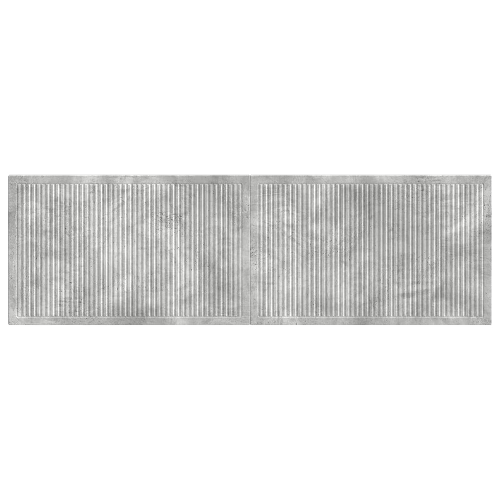 vidaXL Wall-Mounted Headboard EDE Concrete Grey Engineered Wood 3